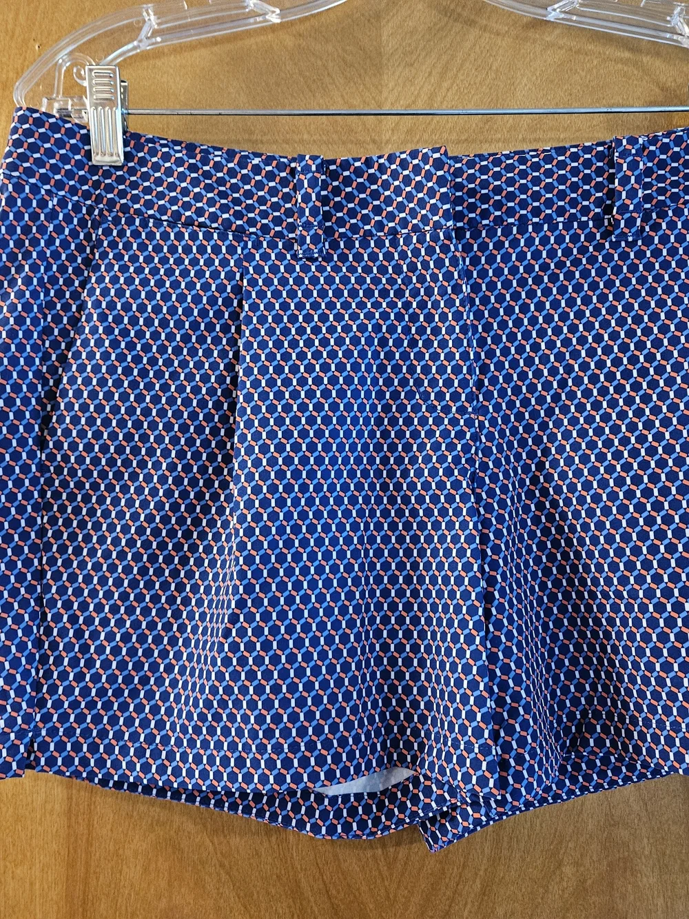 Nike Golf Navy and White Geometric Print Shorts